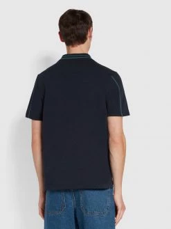 Farah Chain Regular Fit Organic Cotton T-Shirt In True Navy T-Shirts