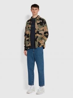 Farah Chain Regular Fit Organic Cotton T-Shirt In True Navy T-Shirts