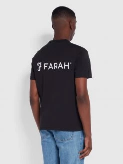 Farah T-Shirts Trafford Slim Fit Organic Cotton T-Shirt In Black