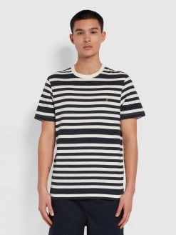 Farah T-Shirts Rourke Slim Fit Organic Cotton T-Shirt In True Navy