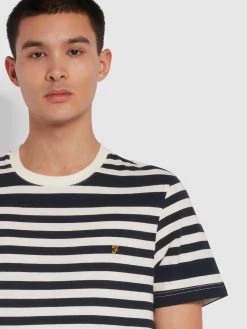 Farah T-Shirts Rourke Slim Fit Organic Cotton T-Shirt In True Navy 8 Farah T-Shirts Rourke Slim Fit Organic Cotton T-Shirt In True Navy