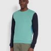 Farah Mountfield Organic Cotton Crew Neck Sweatshirt In Jade Green Sweatshirts And Hoodies
