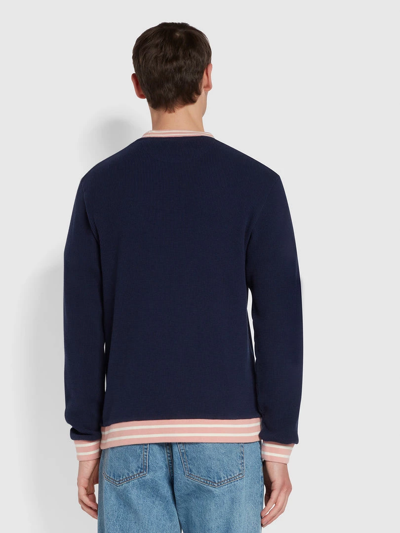 Farah Copley Organic Cotton Crew Neck Sweatshirt In Indigo 6 Farah Copley Organic Cotton Crew Neck Sweatshirt In Indigo