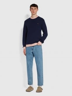 Farah Copley Organic Cotton Crew Neck Sweatshirt In Indigo 11 Farah Copley Organic Cotton Crew Neck Sweatshirt In Indigo