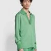 Polos Farah X Bianca Saunders Represent Long Sleeve Polo Shirt In Meadow Green