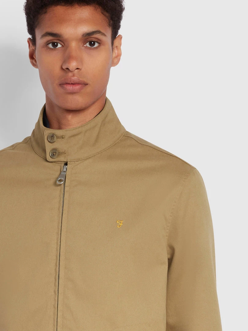 Farah Waldorf Organic Cotton Harrington Jacket In Beige CLOTHING 5 Farah Waldorf Organic Cotton Harrington Jacket In Beige CLOTHING