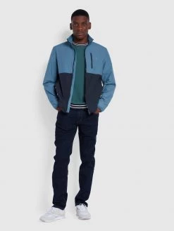 Farah Jeans Washington Jacket In Saxe/True Navy 11 Farah Jeans Washington Jacket In Saxe/True Navy