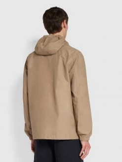 Farah Westchester Hooded Jacket In Smoky Brown Jeans