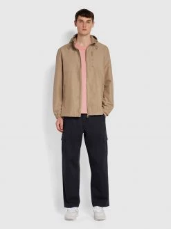 Farah Westchester Hooded Jacket In Smoky Brown Jeans