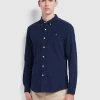 Farah Fontella Slim Fit Cord Shirt In True Navy Shirts