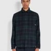 Hillel Relaxed Fit Check Shirt In Farah Forest Green Shirts