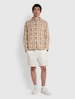 NEW IN Maverick Relaxed Fit Organic Cotton Check Shacket In Farah Orange 11 NEW IN Maverick Relaxed Fit Organic Cotton Check Shacket In Farah Orange