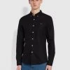 Farah CLOTHING Brewer Slim Fit Organic Cotton Oxford Shirt In Black