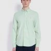 Farah Brewer Tall Fit Organic Cotton Oxford Shirt In Marine Green
