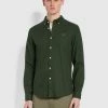 Farah Brewer Slim Fit Organic Cotton Oxford Shirt In Evergreen CLOTHING