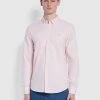 Farah Brewer Slim Fit Organic Cotton Oxford Shirt In Pink CLOTHING 2 Farah Brewer Slim Fit Organic Cotton Oxford Shirt In Pink CLOTHING