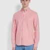 Farah CLOTHING Brewer Slim Fit Organic Cotton Oxford Shirt In Pink Rose