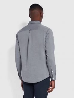 Farah Hampson Casual Fit Organic Cotton Twill Shirt In True Navy CLOTHING