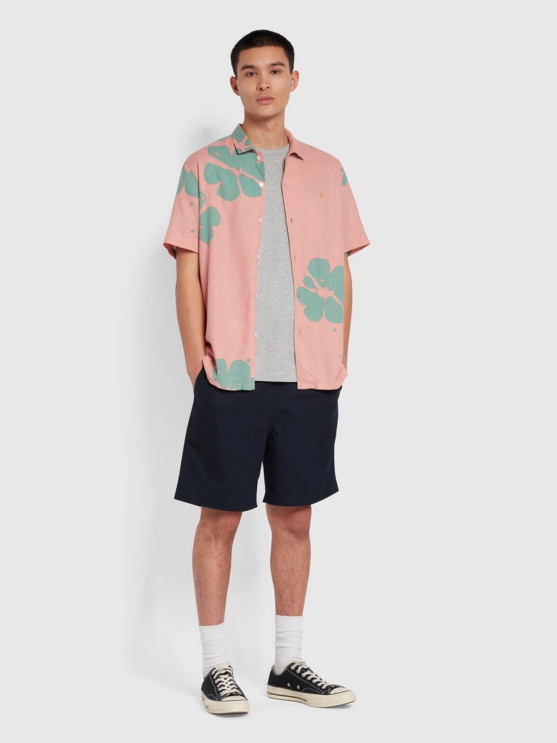 Farah Maddix Casual Fit Short Sleeve Shirt In Pink Rose CLOTHING 8 Farah Maddix Casual Fit Short Sleeve Shirt In Pink Rose CLOTHING