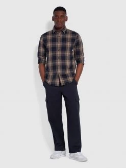 Farah Shirts Garner Casual Fit Organic Cotton Check Shirt In True Navy 11 Farah Shirts Garner Casual Fit Organic Cotton Check Shirt In True Navy