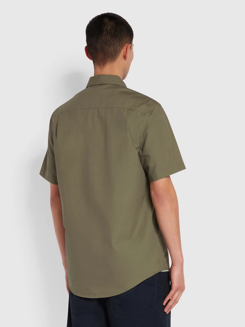 Farah Wolstencroft Organic Cotton Short Sleeve Shirt In Vintage Green Shirts 6 Farah Wolstencroft Organic Cotton Short Sleeve Shirt In Vintage Green Shirts