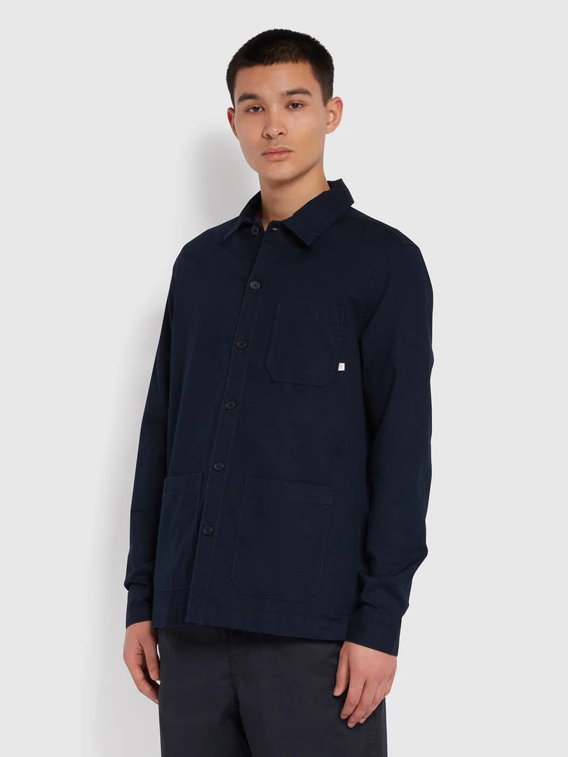 Farah Leckie Relaxed Fit Organic Cotton Shirt In True Navy Shirts 7 Farah Leckie Relaxed Fit Organic Cotton Shirt In True Navy Shirts