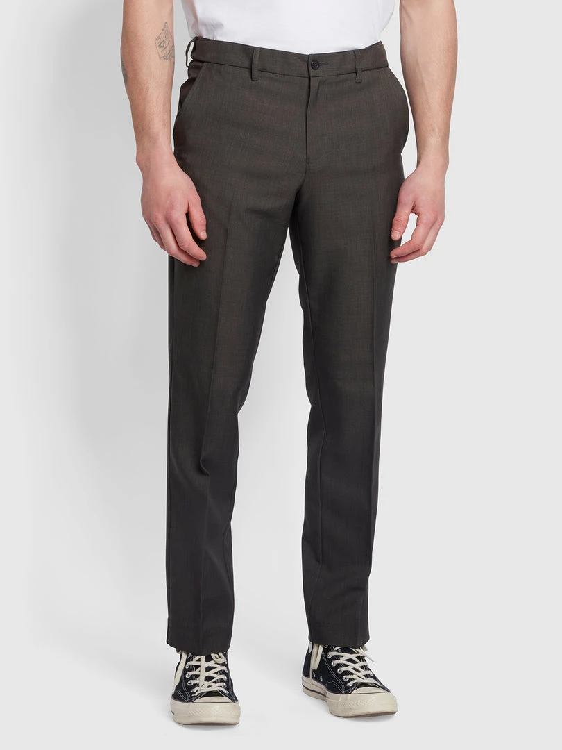 Farah Farah Mainline Roachman Flexi Waist Trousers In Charcoal 3 Farah Farah Mainline Roachman Flexi Waist Trousers In Charcoal
