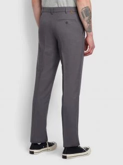 Farah Roachman Flexi Waist Trousers In Grey