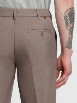 Farah Roachman Flexi Waist Trousers In Dark Taupe