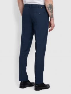 Farah Farah Mainline Roachman Flexi Waist Trousers In Midnight