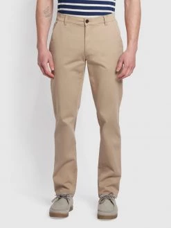 Farah Farah Mainline Lawson Regular Fit Twill Chinos In Burnt Sand