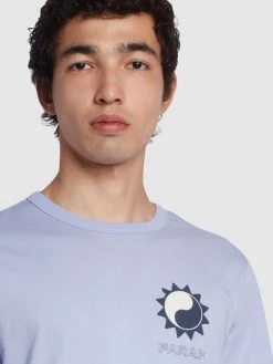 Farah Mackey Regular Fit Organic Cotton T-Shirt In Dusty Lilac NEW IN