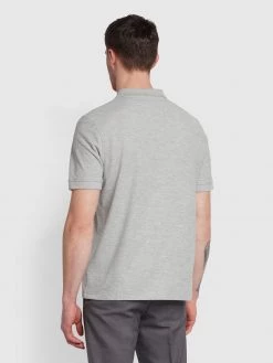 Farah Farah Mainline Cove Short Sleeve Polo Shirt In Grey Marl