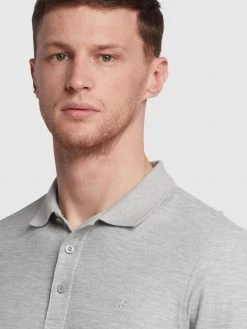 Farah Farah Mainline Cove Short Sleeve Polo Shirt In Grey Marl