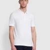 Farah Cove Short Sleeve Polo Shirt In White Farah Mainline