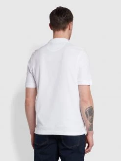 Farah Cove Short Sleeve Polo Shirt In White Farah Mainline 9 Farah Cove Short Sleeve Polo Shirt In White Farah Mainline