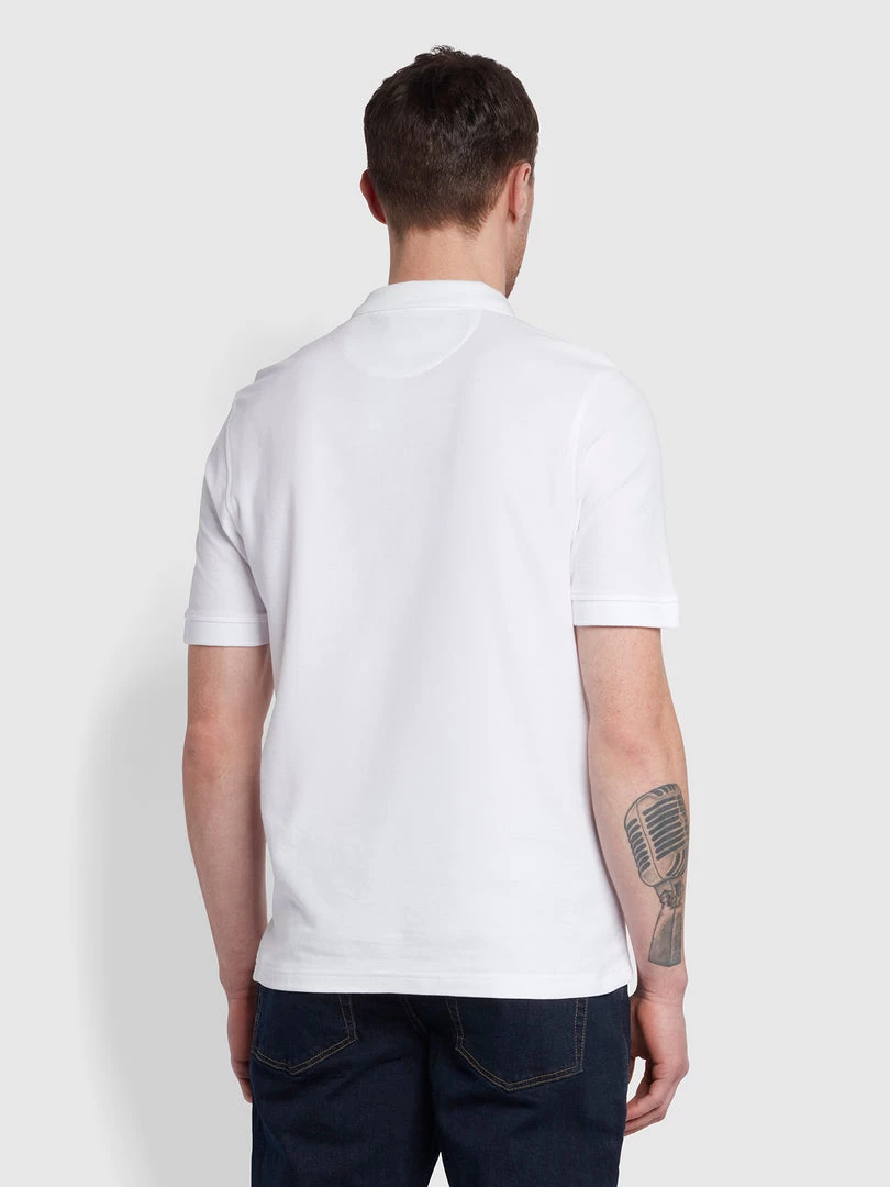 Farah Cove Short Sleeve Polo Shirt In White Farah Mainline 6 Farah Cove Short Sleeve Polo Shirt In White Farah Mainline