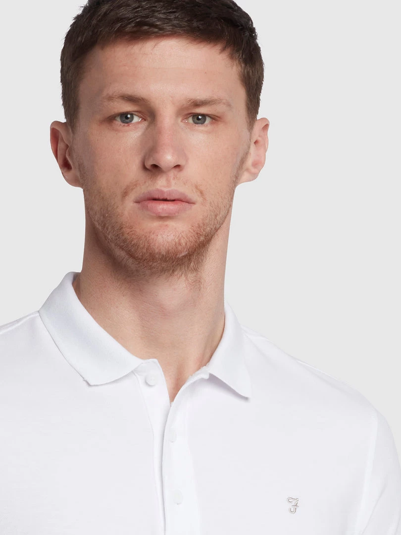 Farah Cove Short Sleeve Polo Shirt In White Farah Mainline 5 Farah Cove Short Sleeve Polo Shirt In White Farah Mainline