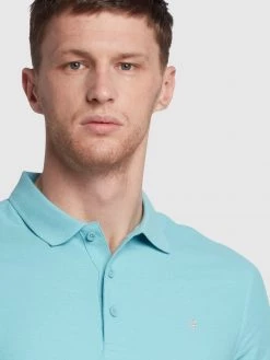 Farah Cove Short Sleeve Polo Shirt In Quarry Blue
