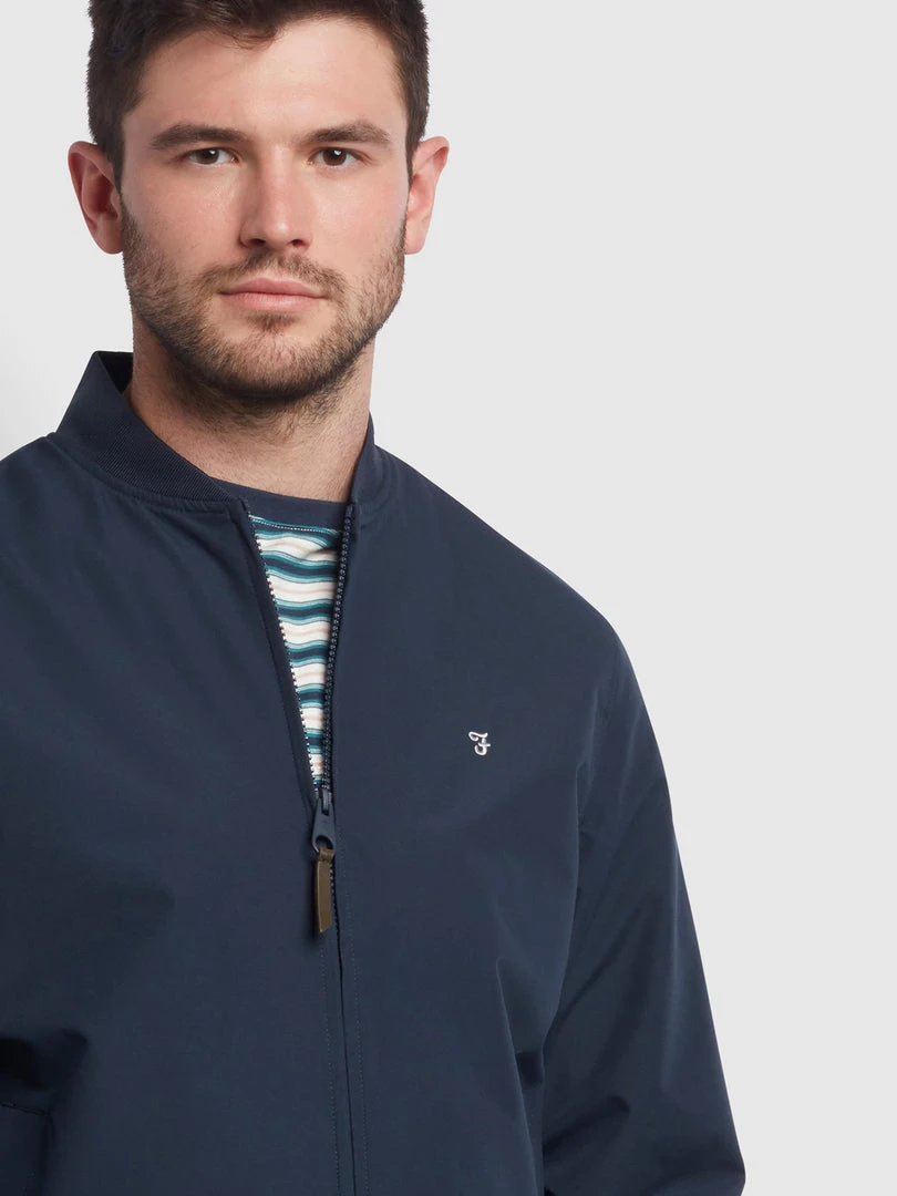 Farah Farah Mainline Slade Bomber Jacket In True Navy 5 Farah Farah Mainline Slade Bomber Jacket In True Navy