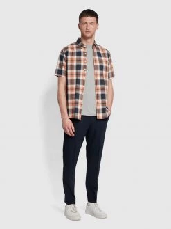 Farah Eddie Short Sleeve T-Shirt In Rain Heather