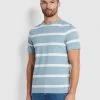 Farah Mainline Hockney T-Shirt In Farah Blue Grey