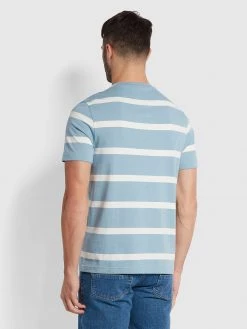 Farah Mainline Hockney T-Shirt In Farah Blue Grey