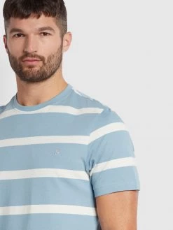 Farah Mainline Hockney T-Shirt In Farah Blue Grey