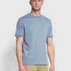 Farah Westminster T-Shirt In Dusky Blue Farah Mainline