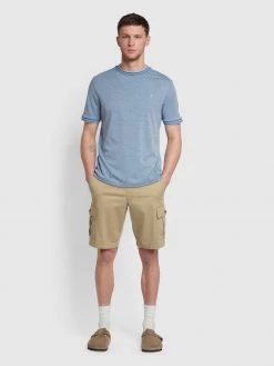 Farah Westminster T-Shirt In Dusky Blue Farah Mainline