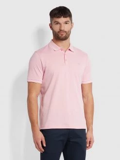 Farah Moores Polo Shirt In Malibu Pink Farah Mainline