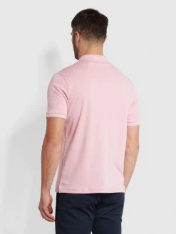Farah Moores Polo Shirt In Malibu Pink Farah Mainline