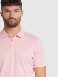 Farah Moores Polo Shirt In Malibu Pink Farah Mainline