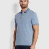 Farah Moores Polo Shirt In Dusky Blue Farah Mainline 1 Farah Moores Polo Shirt In Dusky Blue Farah Mainline